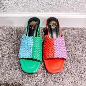 Charlotte Stone Multicolor Woven Mules